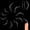 NOVO OVO Halloween 500 pcs Hawk Curved Trasnparent Extra Super Extreme Deep Curve Half Cover Long Square Tapered Eagle Claw False Nail Extension Tips Acrylic Nail 10 Sizes Bag Packaging Art Salon DIY view 1