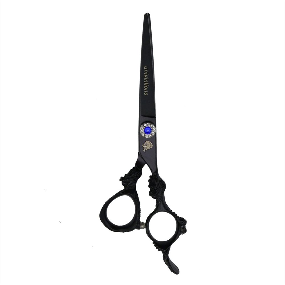 6.0 Inch Black Hair Styling Scissor Professional Hairdressing Scissors Kit Hair Cutting Thinning Shears Barber Accessories Dragon Shaped Salon Hair Clipper Japanese Steel ( Size : Cutting Scissor )