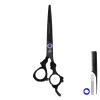 6.0 Inch Black Hair Styling Scissor Professional Hairdressing Scissors Kit Hair Cutting Thinning Shears Barber Accessories Dragon Shaped Salon Hair Clipper Japanese Steel ( Size : Cutting Scissor ) view 2