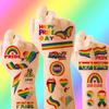 10 Sheets(108PCS) Pride Day Temporary Tattoo for LGBT Gay Pride Fake Tattoos Rainbow Flags Hearts Lips Stars Ribbons Tattoo Stickers Pride Parades Celebrations Party Supplies for Arm Body Face view 1