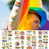 10 Sheets(108PCS) Pride Day Temporary Tattoo for LGBT Gay Pride Fake Tattoos Rainbow Flags Hearts Lips Stars Ribbons Tattoo Stickers Pride Parades Celebrations Party Supplies for Arm Body Face view 4