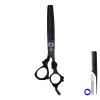 6.0 Inch Black Hair Styling Scissor Professional Hairdressing Scissors Kit Hair Cutting Thinning Shears Barber Accessories Dragon Shaped Salon Hair Clipper Japanese Steel ( Size : Thinning Scissor ) view 2