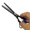 6.0 Inch Black Hair Styling Scissor Professional Hairdressing Scissors Kit Hair Cutting Thinning Shears Barber Accessories Dragon Shaped Salon Hair Clipper Japanese Steel ( Size : Thinning Scissor ) view 3