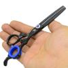 6.0 Inch Black Hair Styling Scissor Professional Hairdressing Scissors Kit Hair Cutting Thinning Shears Barber Accessories Dragon Shaped Salon Hair Clipper Japanese Steel ( Size : Thinning Scissor ) view 4