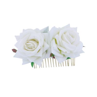 Abaodam Hair Accessory Floral Hair Comb Bridal Headpiece for Wedding Romantic Hairpin Party Clip