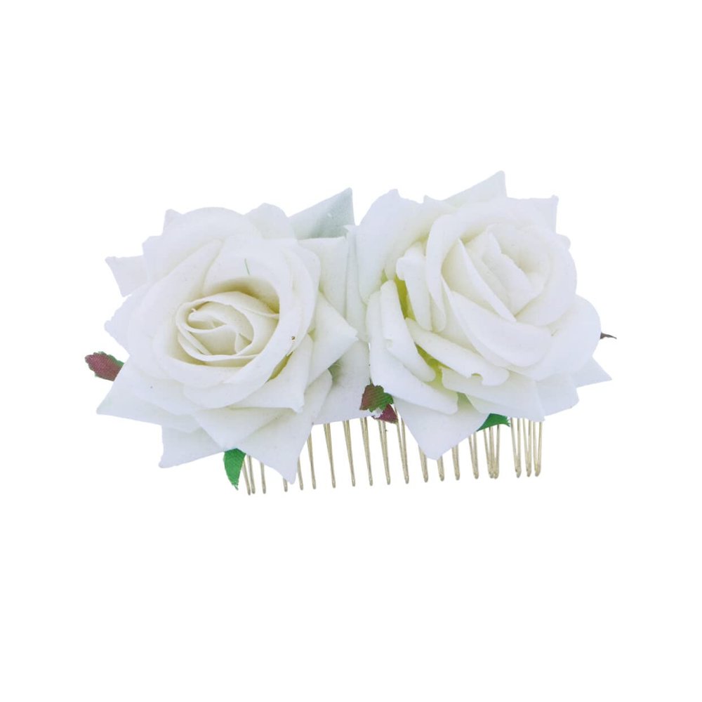 Abaodam Hair Accessory Floral Hair Comb Bridal Headpiece for Wedding Romantic Hairpin Party Clip
