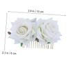 Abaodam Hair Accessory Floral Hair Comb Bridal Headpiece for Wedding Romantic Hairpin Party Clip view 3