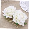 Abaodam Hair Accessory Floral Hair Comb Bridal Headpiece for Wedding Romantic Hairpin Party Clip view 4