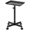 JOSTZHXIN Salon Rolling Tray, Premium Aluminum Tattoo Tray, Salon Rolling Cart Adjustable Height, SPA Service Rolling Trolley Tray for Beauty Hairstylist Dental Clinic,Black view 1