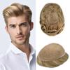 Toupee For Men Hair System 100% European Human Hair Full French Lace Hair Replacement System For Mens Toupee Hair Pieces For Men8x10-100% Light to Medium density#2010 20# LIGHT ASH BLONDE+10% GRYE view 1
