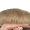 Toupee For Men Hair System 100% European Human Hair Full French Lace Hair Replacement System For Mens Toupee Hair Pieces For Men8x10-100% Light to Medium density#2010 20# LIGHT ASH BLONDE+10% GRYE view 3