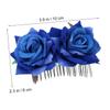 Abaodam Floral Hair Comb Accessory Rose Flower Headpiece for Women Long-lasting Combs for Party Wedding Bridal view 4