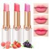 BINGBRUSH Peach Color Changing Lipstick,Moisturizer Long Lasting Lip Care Lip Balm Magic Lip Gloss Lip Tint Stain Gloss Set for Women (3 pcs Peach + Strawberry +Grape Lipstick) view 1