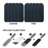 1 Pcs Professional Pedicure Foot File and Callus Remover for Hard Skin,Stainless Steel Foot Rasp File with 10 Free Refill Grits Replacement Pads with Two Sides Simple Bath Pedicure Salon Foot Scrubber view 3