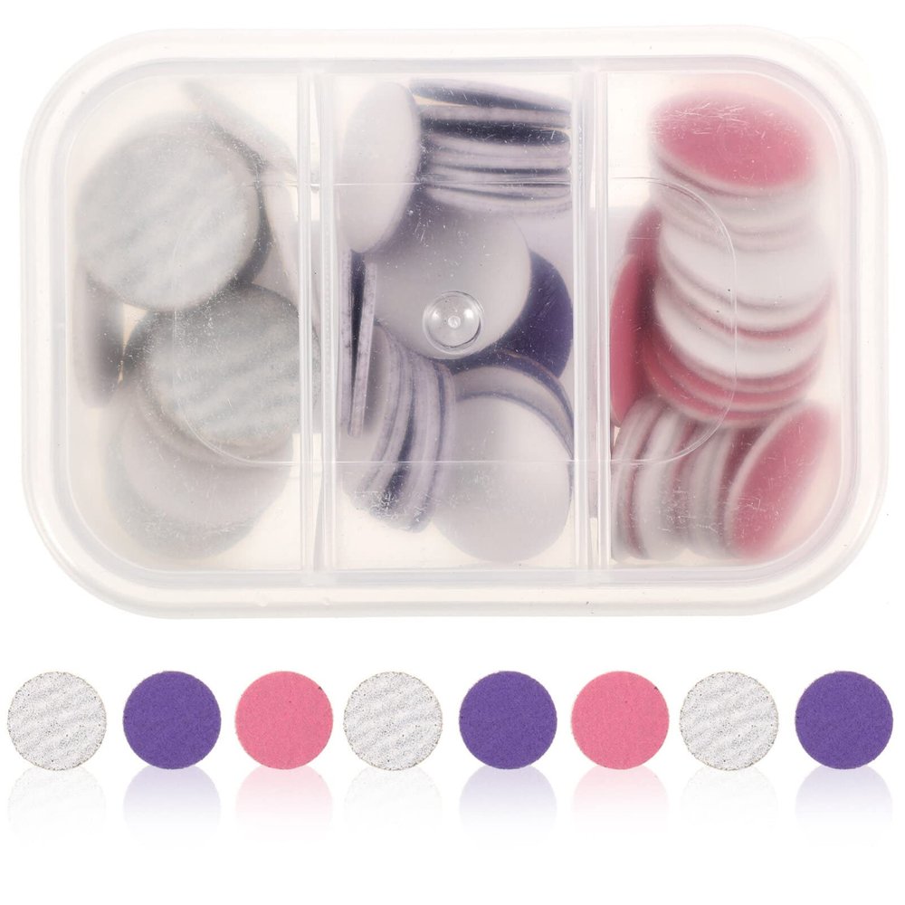 FRCOLOR 72pcs Electric Foot File Discs for Dead Skin Removal Pedicure Tool Replacement Sandpaper Pads Suitable for Exfoliating Calluses and Smoothing Feet