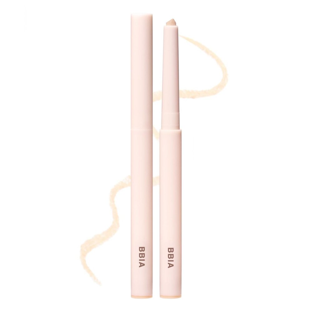 BBIA Last Powder Pencil 3 Colors - Shimmer Glitter Stick Eyeshadow Eyeliner, Under Eye Highlighter Stick Smooth Long-Lasting Creamy Crayon Eye Shadow Liner Pencil Korean Eye Makeup (02 BANANA MILK)