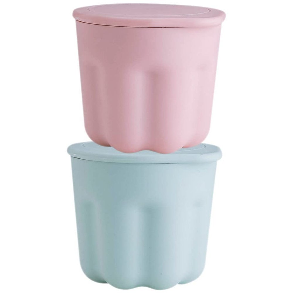 iplusmile 2sets Makeup Brush Cleaning Tool Makeup Brush Cleaner Rinsing Bowl Drying Rack Silicone for Maintenance for