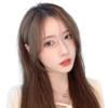 3D Eight-character Bangs,Middle-Part Bangs False Natural Synthetic Hairpiece Front Side Bangs Seamless Synthetic Hairpiece Fake Bangs(Natural Black) view 2