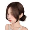 3D Eight-character Bangs,Middle-Part Bangs False Natural Synthetic Hairpiece Front Side Bangs Seamless Synthetic Hairpiece Fake Bangs(Natural Black) view 3