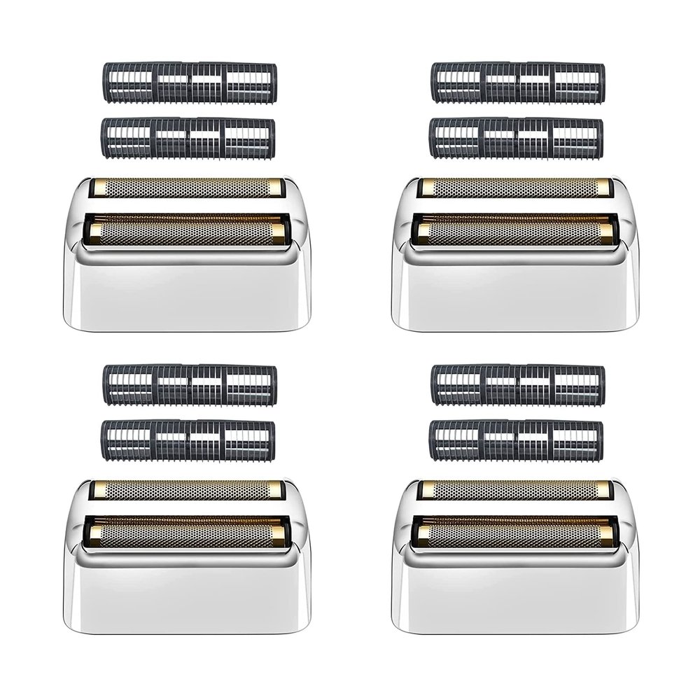 4 Pcs Replacement Foil and Cutters Compatible with BaBylissPRO Double Foil Shaver, Replacement Foil Compatible with FXFS2 Shaver (Silver)