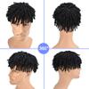 Afro Kinky Twist Crochet Braids Afro Toupee for Black Men All Poly Injected Real Human Hair Replacement System Curly Hairpieces Mens Toupee 8X10" Hair Unit (10 inch - 6mm wave, #1B Off Black/Natural Black) view 3