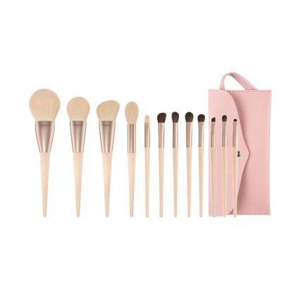 12 PCs makeup brush set soft animal hair corn silk repair eye shadow face powder blush concealer brush