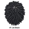 Afro Kinky Twist Crochet Braids Afro Toupee for Black Men All Poly Injected Real Human Hair Replacement System Curly Hairpieces Mens Toupee 8X10 Hair Unit (10 inch - 6mm wave, 1 Jet Black) view 2