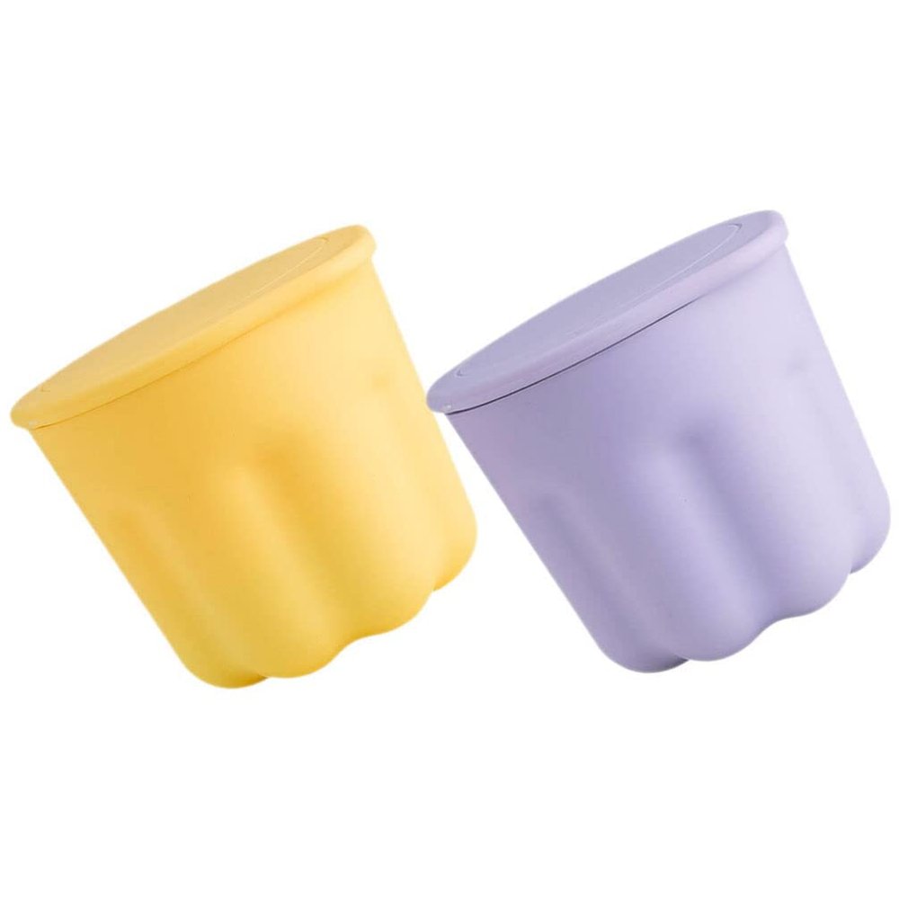 ULTECHNOVO 2sets Makeup Brush Cleaning Bowl Silicone Makeup Brush Cleaner Kit for Easy and Cosmetic Tool Cleaning Includes Colors
