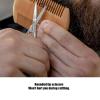 4 in 1 Beard Shaping Styling Kits for Men, Include Double Sided Wooden Comb Pointed Scissors Small Folding Comb and Round Head Scissors, Beard Shaping Styling Tool for Home Salon view 4