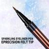 Music Flower Eyeliner Pen,Waterproof liquid Eyeliner with Precision Tip,Metallic Shimmer Color Eyeliners Smudge-Resistant Long wearing (Light brown) view 2