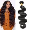 10A Body Wave 1 Bundles (20Inch) Single Human Hair Bundles 100% Unprocessed Virgin Human Hair Brazilian Body Wave One Bundles Human Hair 1B Natural Black view 1