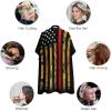 African Kente US Thin Red Line Flag Barber Cape Professional Haircut Apron Cute Hair Cutting Cape for Boys Girls view 3