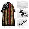 African Kente US Thin Red Line Flag Barber Cape Professional Haircut Apron Cute Hair Cutting Cape for Boys Girls view 4