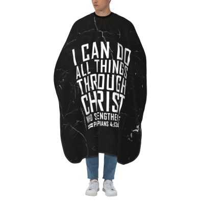 55" x 66" Philippians 4:13 Bible Verse Christian Gifts Faith Religious Gifts for Women Gifts Hair Stylist Cape - Barber Cape Salon Cape with Adjustable Neck Size Styling Hairdresser Haircut Apron