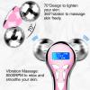 Yeadous Microcurrent Facial Device, 4D Electric Face Lift Roller with Vibration, Skin Care Products for Anti-Aging, Rechargeable Facial Massager for Face Eye Neck, Gifts for Her or Him(Pink) view 3