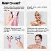Yeadous Microcurrent Facial Device, 4D Electric Face Lift Roller with Vibration, Skin Care Products for Anti-Aging, Rechargeable Facial Massager for Face Eye Neck, Gifts for Her or Him(Pink) view 4