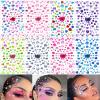 808 Pieces Heart Rhinestones Stickers Self Adhesive Flat-Back Acrylic Heart Gems Jewels Stickers for Makeup Body Eye Nail Hair Rhinestones, Wedding Valentine's Day Decor DIY Craft view 1
