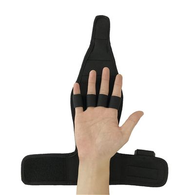 MYXP Black Recovery Gloves Brace - Anti-Slip Stroke Hemiplegia Hand Training Rehabilitation