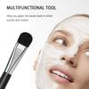 Facial Mask Application Brush, Black+Silver Soft Man-made Fiber Brush Head Cosmetic Tool for Body Lotion, Mud, Clay, Charcoal Mixed Mask view 2