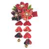Japanese Classical Kimono Flower Tassel Hair Clip Headwear, Bridal Wedding Hanfu Cosplay Hairpin Hair Accessories Ornament Decor (Black) view 1