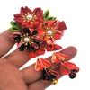 Japanese Classical Kimono Flower Tassel Hair Clip Headwear, Bridal Wedding Hanfu Cosplay Hairpin Hair Accessories Ornament Decor (Black) view 3