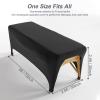 KULLAMEE Black Lash Bed Cover fitted for 6FT Lash Table or Massage Bed stretchy Lash Extension Bed Spandex Massage table sheets(Black 1PC) view 2