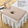 27.6 x 39.4in Beauty Salon Massage Bed Sheet, Skin Friendly Cotton Massage Table Cover with Face Hole, Easy Cleaning Reusable Massage Bed Cover For Sheets, Suitable for Massage Spa Tattoo Daily(Khaki) view 3