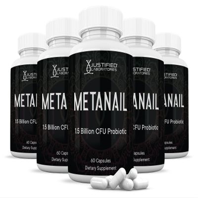 Justified Laboratories (5 Pack) Metanail 1.5 Billion CFU Probiotic Nail Support 300 Capsules