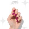 Adora Couture Semi Cured Gel Nail Strips with 20 Pieces - UV Gel Stickers, Manicure Kit, Easy Application Wraps Includes Prep Pads, Nail File, Wooden Stick - UV Light Required (Purple Fuchsia) view 3