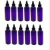 Natural Farms 4 oz Plastic Purple Cosmo BPA FREE Bottles - 12 Pack Empty Refillable Containers - Essential Oils - Hair - Aromatherapy - Black Twist Open/Close Cap - Made in the USA view 1