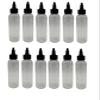 Natural Farms 4 oz Clear Cosmo BPA FREE Bottles - 12 Pack Empty Refillable Containers - Essential Oils - Hair - Aromatherapy | Black Twist Open/Close Cap - Made in the USA view 1