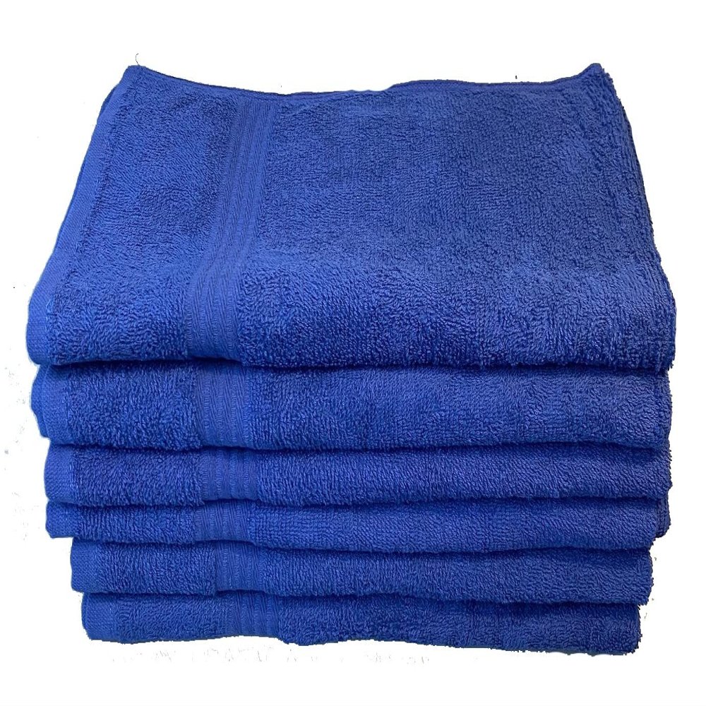 Towel Supercenter 16X27 Salon Hand Towels Colors (12Pack-24Pack-36Pack- 60Pack-120Pack) 100% Cotton for Hair Salons, Nail Salons, Tanning Salons, Golf Course (Royal Blue, 24)