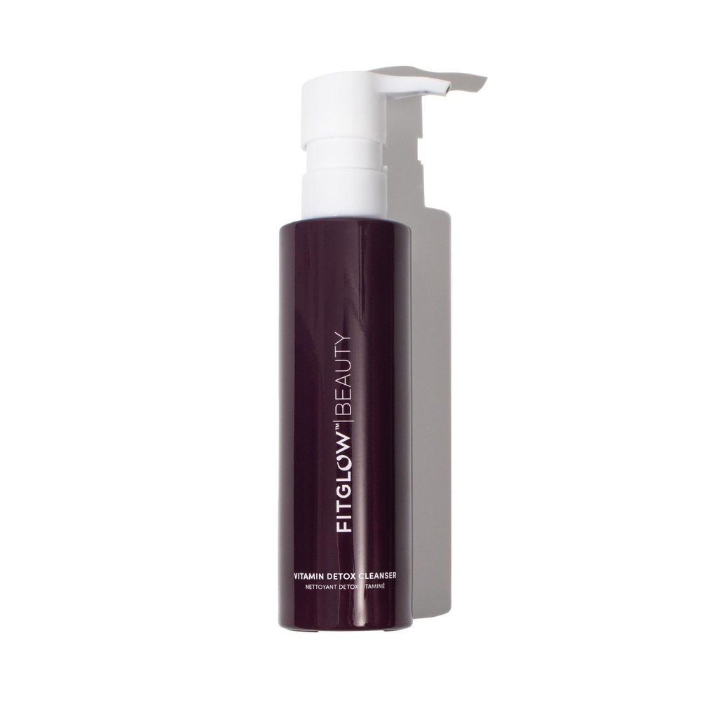 FITGLOW Beauty Vitamin Detox Cleanser | Balancing Gel Face Wash with Vitamin C & Charcoal | Pore Purifying for Clear Smooth Skin | Antioxidant-Rich Makeup Remover | Detoxifying Facial Cleanser, 120ml