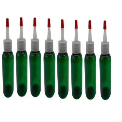 2 oz Green Boston Bottles - 8 Pack Natural Yorker Cap with red tip